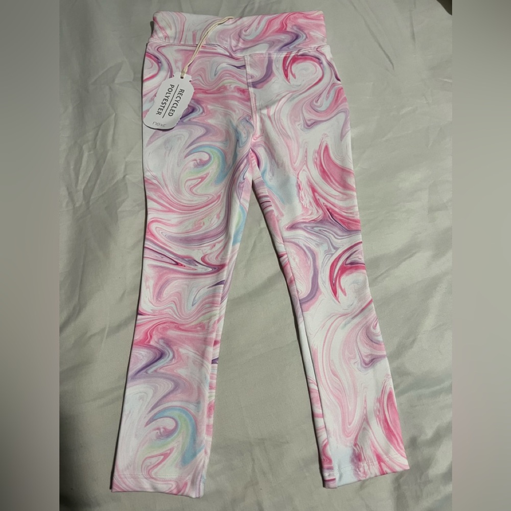 NEXT brand marbleized activewear leggings. NWT